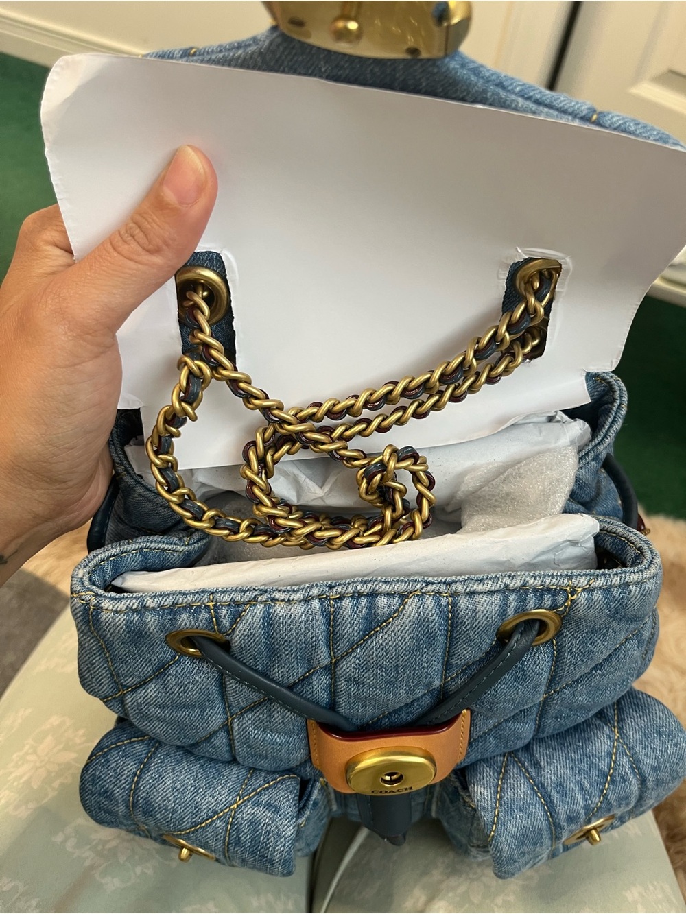 Coach Quilted Tabby Backpack - Picture 6 of 8